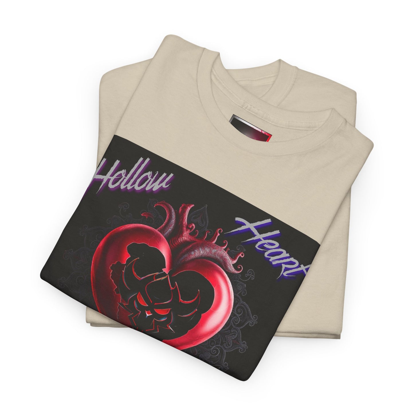 Hollow Heart Heavy Soul Unisex Cotton Tee - Edgy Graphic T-Shirt