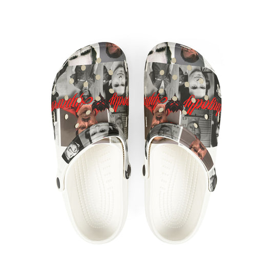 "Ungodly True Crime" Funny EVA Foam Rubber Clogs - Unique Graphic Slip-Ons for Comfort and Style