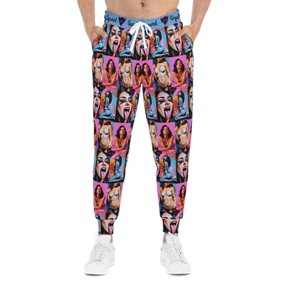 "Kink" Vibrant Artistic Athletic Joggers - Unique Design for Bold Expression