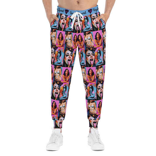 "Kink" Vibrant Artistic Athletic Joggers - Unique Design for Bold Expression