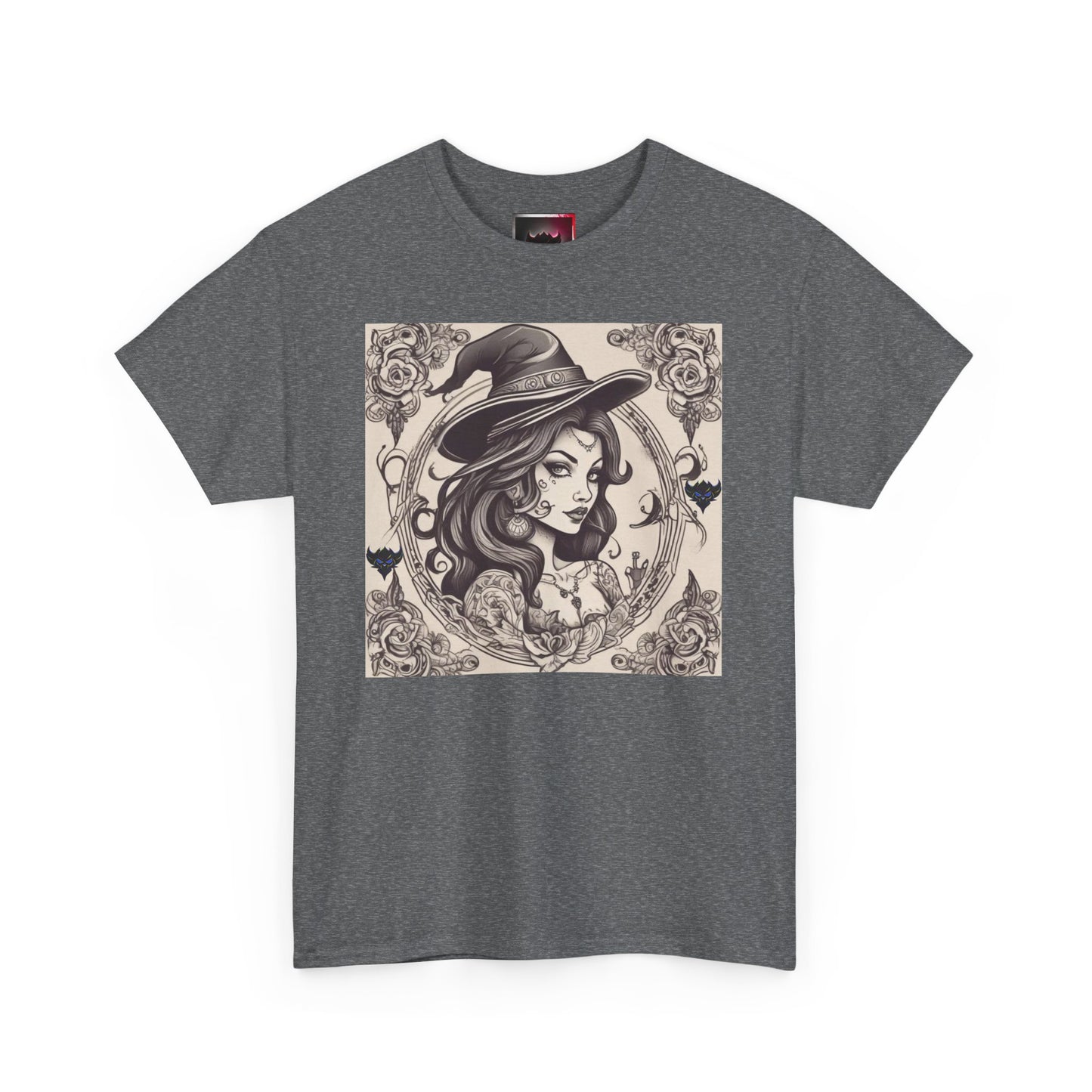 Witchy Vibes Unisex Heavy Cotton T-Shirt - Spooky Art Graphic T-Shirt