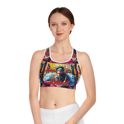 "Love is Blind" Stylish Sports Bra for Active Women