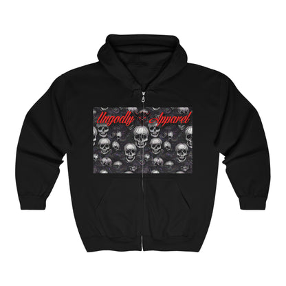 "Ungodly Skulls" Full Zip Hoodie