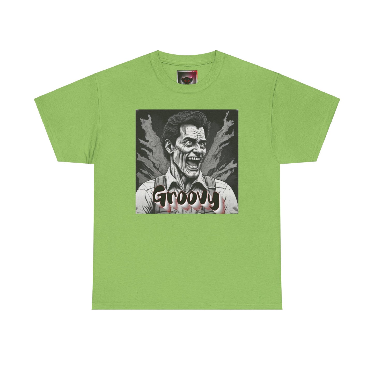 Groovy Unisex Heavy Cotton TShirt- Perfect for Retro Vibes and Halloween Celebrations