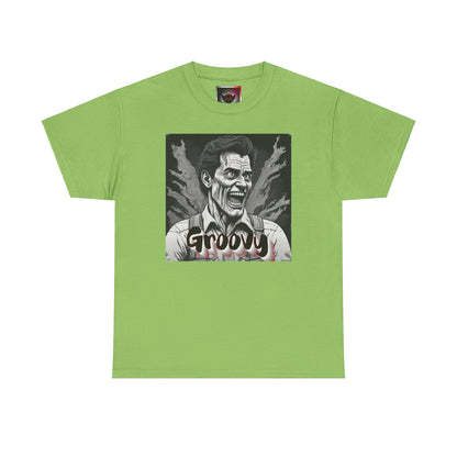 Groovy Unisex Heavy Cotton TShirt- Perfect for Retro Vibes and Halloween Celebrations