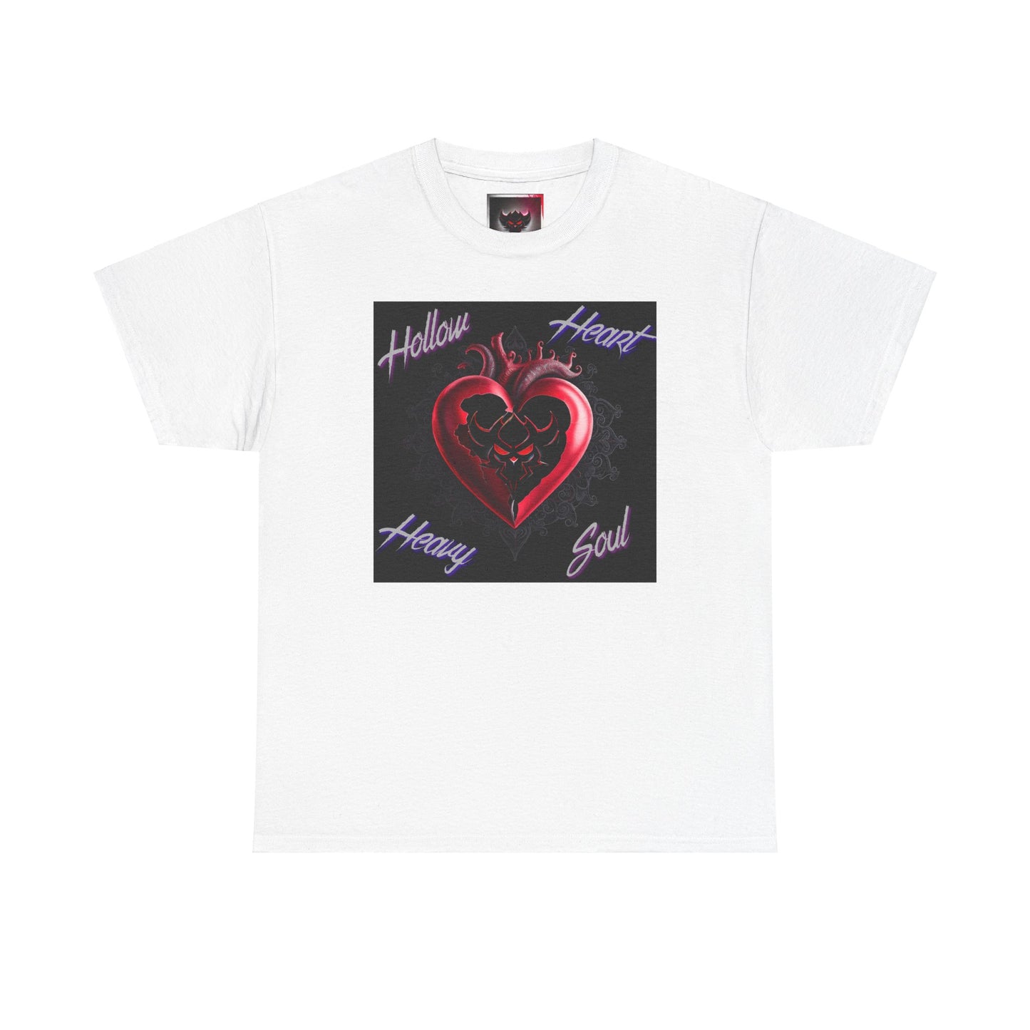 Hollow Heart Heavy Soul Unisex Cotton Tee - Edgy Graphic T-Shirt