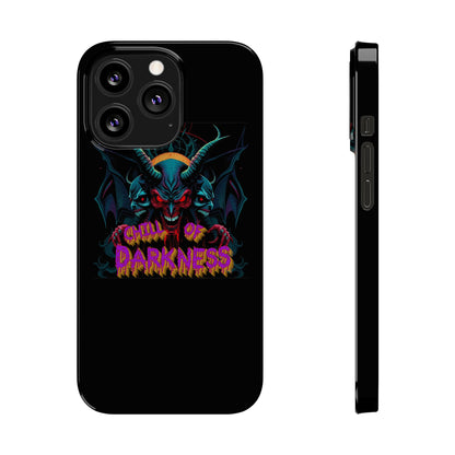 Chill of Darkness Slim Phone Case - Gothic Demon Design