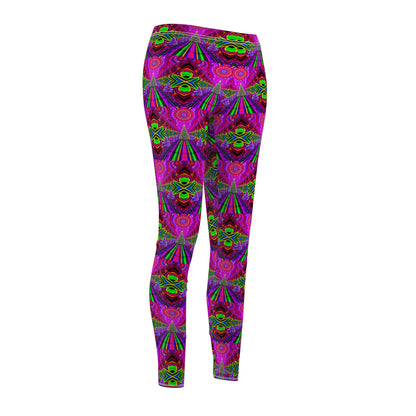 Vibrant Christmas Tree Women's Cut & Sew Leggings - Colorful Patterns for Casual Holiday Style