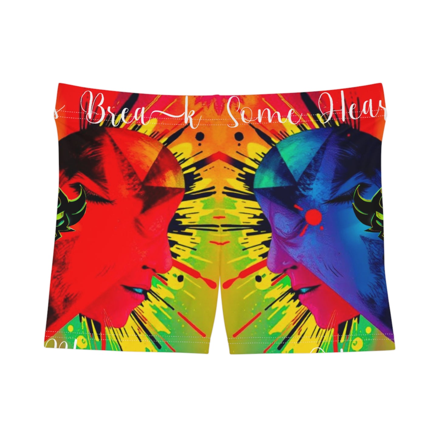 Vibrant "Some Hearts Break, Others Bloom"  Women's Shorts - Colorful Art Design for Fun Summer Vibes