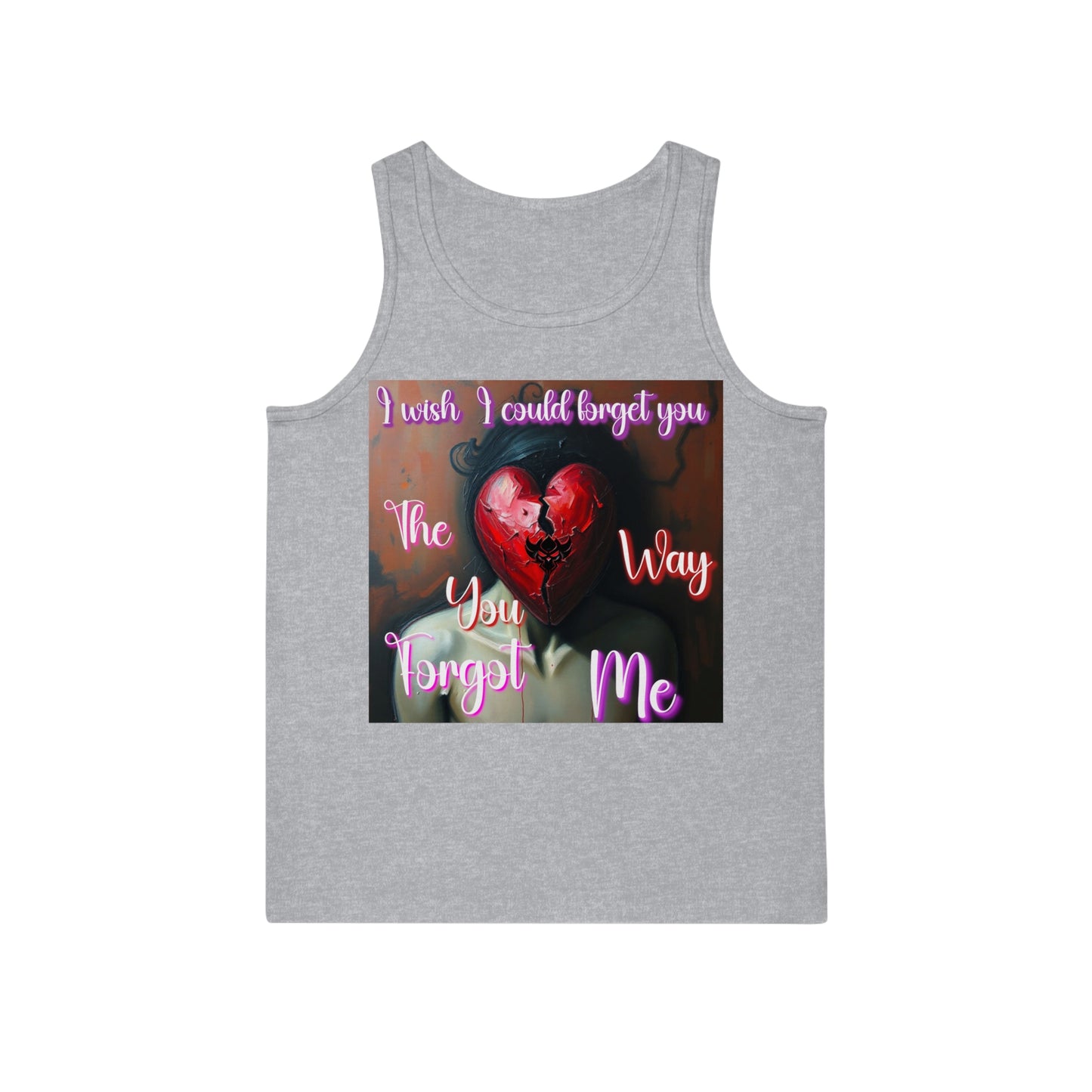 Emotional Unisex Softstyle™ Tank Top - "I Wish I Could Forget You" Design