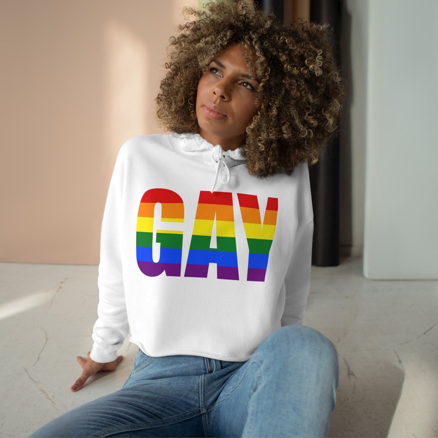 Women's "Gay" Crop Hoodie