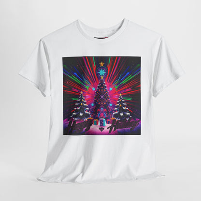 Christmas Tree Lights Unisex Heavy Cotton T-Shirt