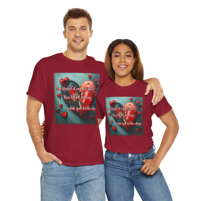 "You Feasted on My Devotion, then left me starving you fed the villages" Heartfelt Love Quote Unisex Heavy Cotton Tee - Perfect for Valentine's Day