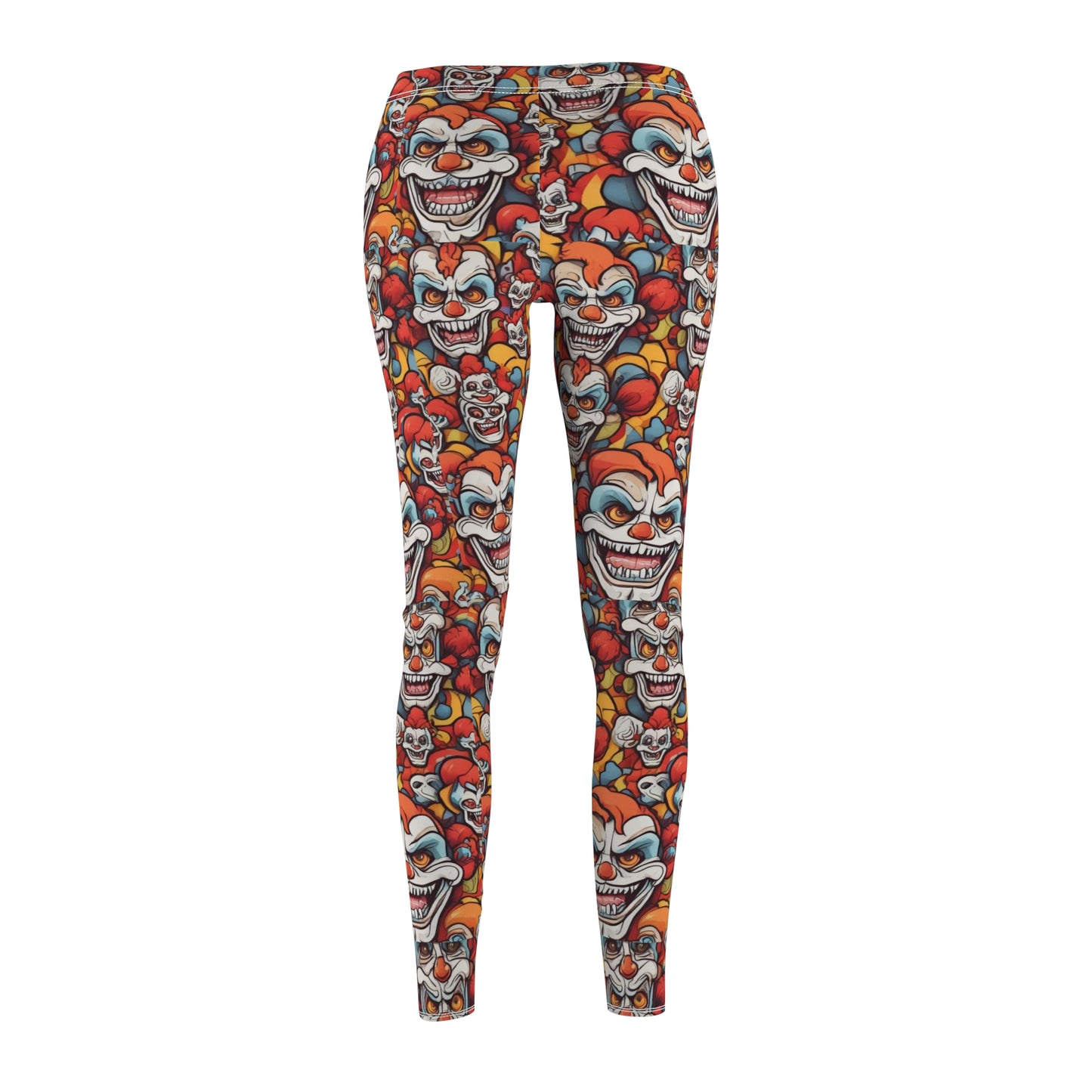 Funky Clown Print Casual Leggings for Women - Trendy Everyday Wear