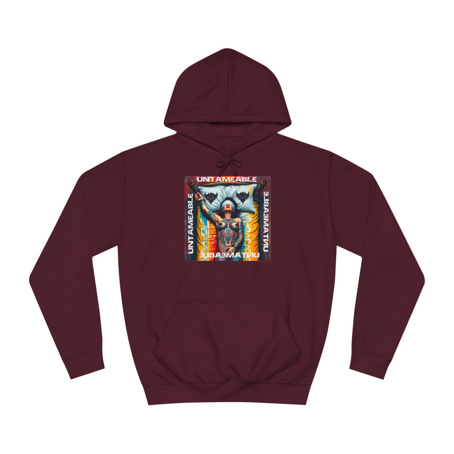 Unisex College Hoodie - 'Untameable' Graphic Design for Trendy Comfort