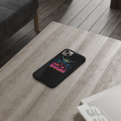 Chill of Darkness Slim Phone Case - Gothic Demon Design