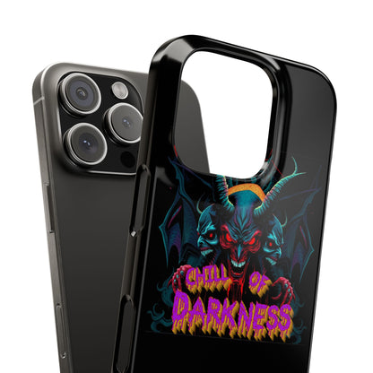 Chill of Darkness Slim Phone Case - Gothic Demon Design