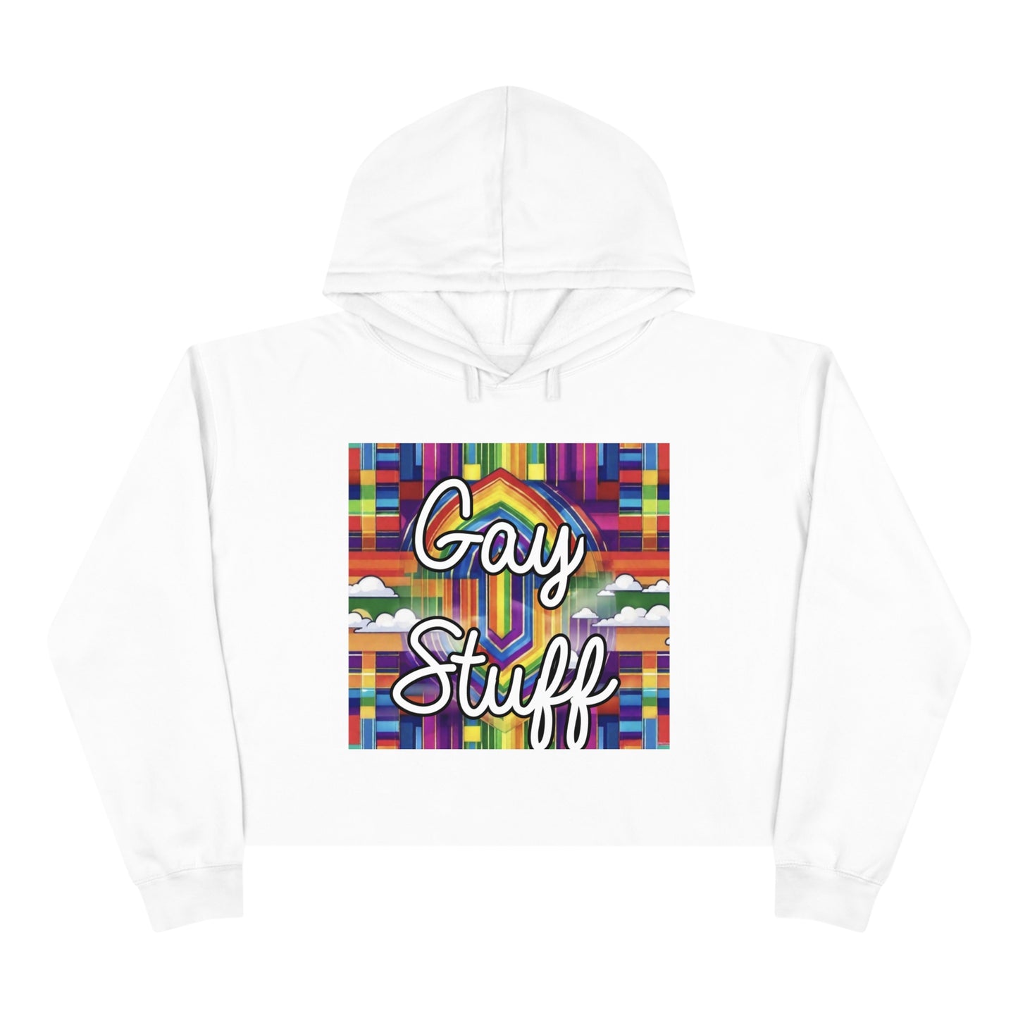 Women's "Gay Stuff" Crop Hoodie