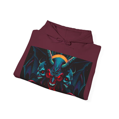 Chill of Darkness Hoodie - Unisex Heavy Blend™ Sweatshirt with Demon Design