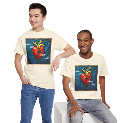 Heart Art Unisex Heavy Cotton Tee - "Some scars never fade"