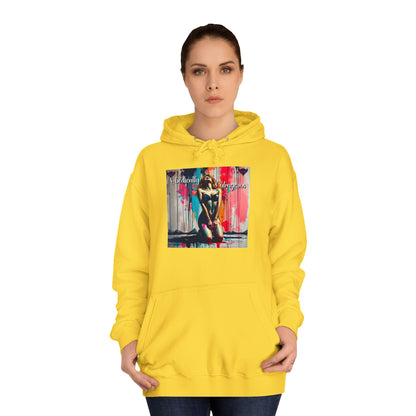 "Obediently Outrageous" Artistic Unisex College Hoodie - Unique Urban Design