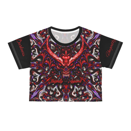 "Chill of Darkness" Gothic Dragon Crop Tee - Unholy Inspired Design