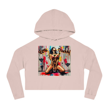 Bold Women’s Cropped Hooded Sweatshirt - "Yes Daddy" Design