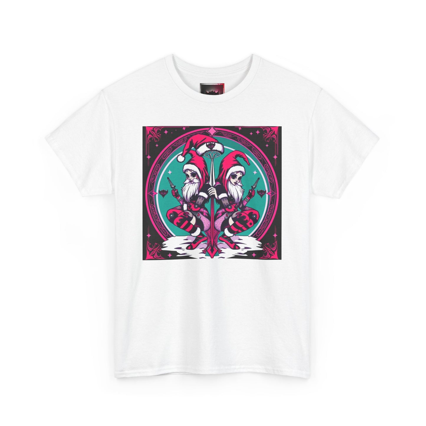 Colorful Holiday Elves Unisex Heavy Cotton Tee - Fun & Vibrant Design for Holidays