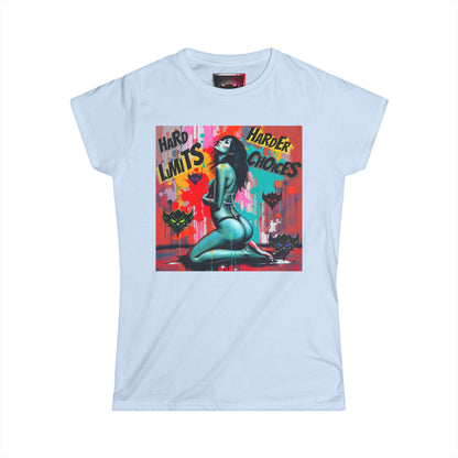 Women's Softstyle Tee - "Hard Limits, Harder Choices" Graphic Tee