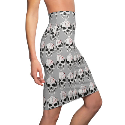 Women's "Skull Pencil Skirt