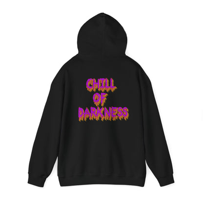 Chill of Darkness Hoodie - Unisex Heavy Blend™ Sweatshirt with Demon Design