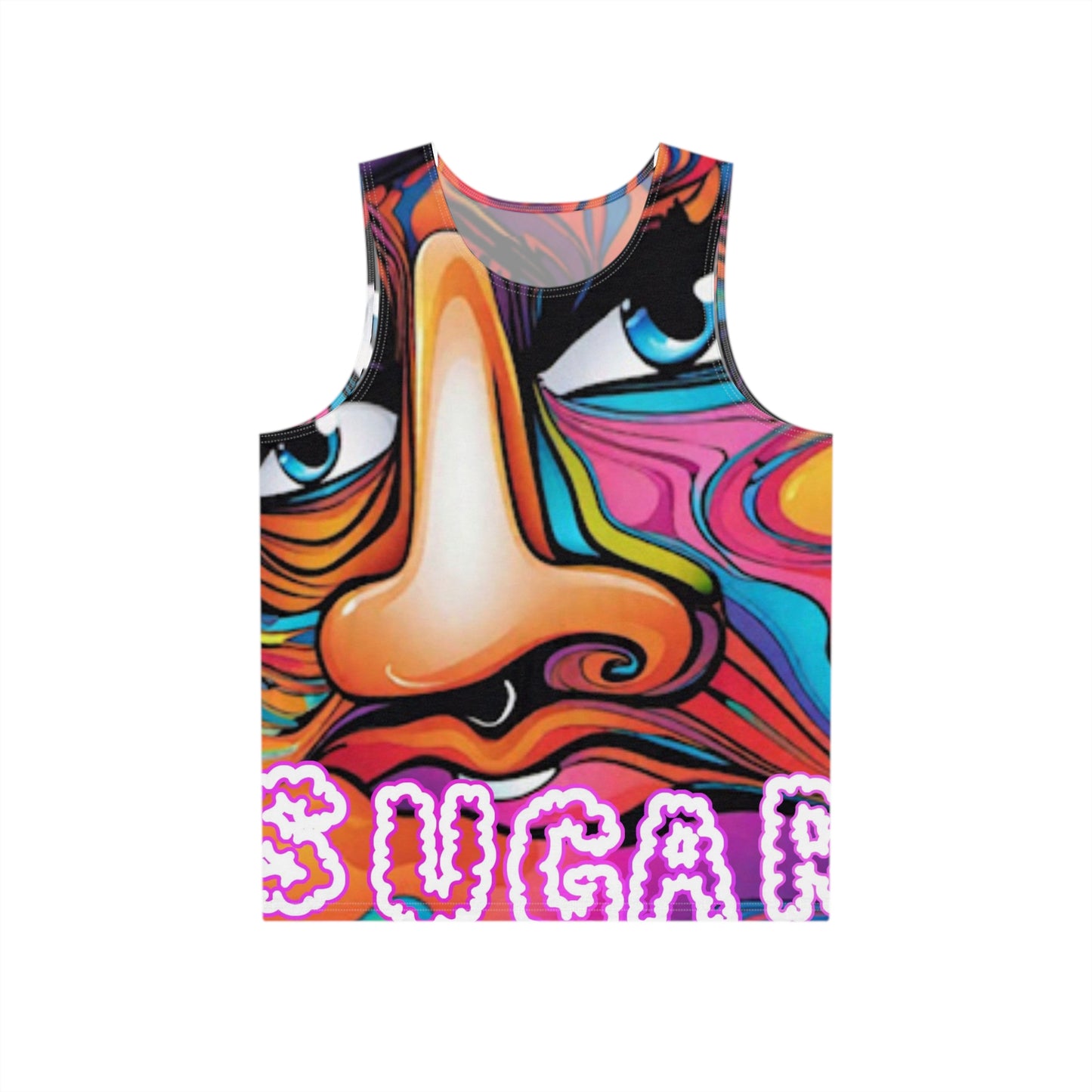 Colorful "Booger Sugar" Graphic Men’s Tank Top - Perfect for Festivals & Summer Vibes