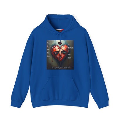 "You Broke Me So Slowly, I Mistook it for Love" Artistic Heart Hoodie - Unisex Heavy Blend™ Sweatshirt with Inspirational Quote