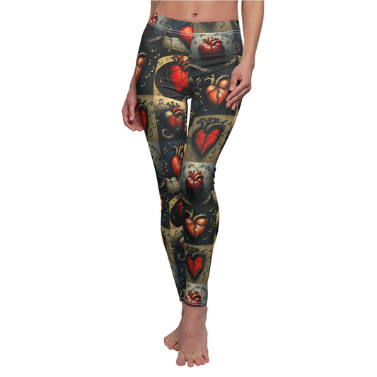 "Our Song" Heart Art Women's Casual Leggings - Stylish and Comfy Activewear