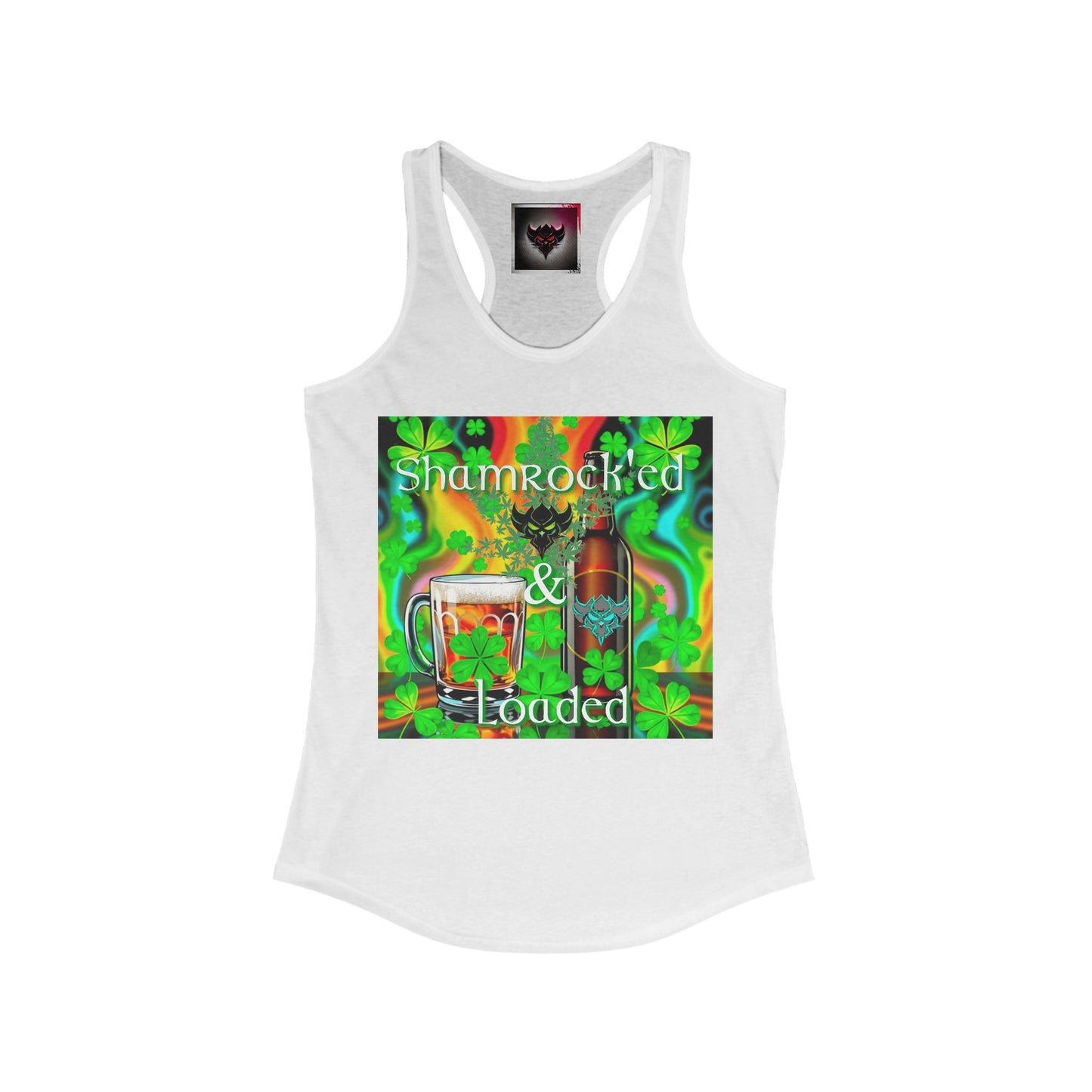 "Shamrocked & Loaded" Racerback Tank - Perfect for St. Patrick's Day Celebrations!
