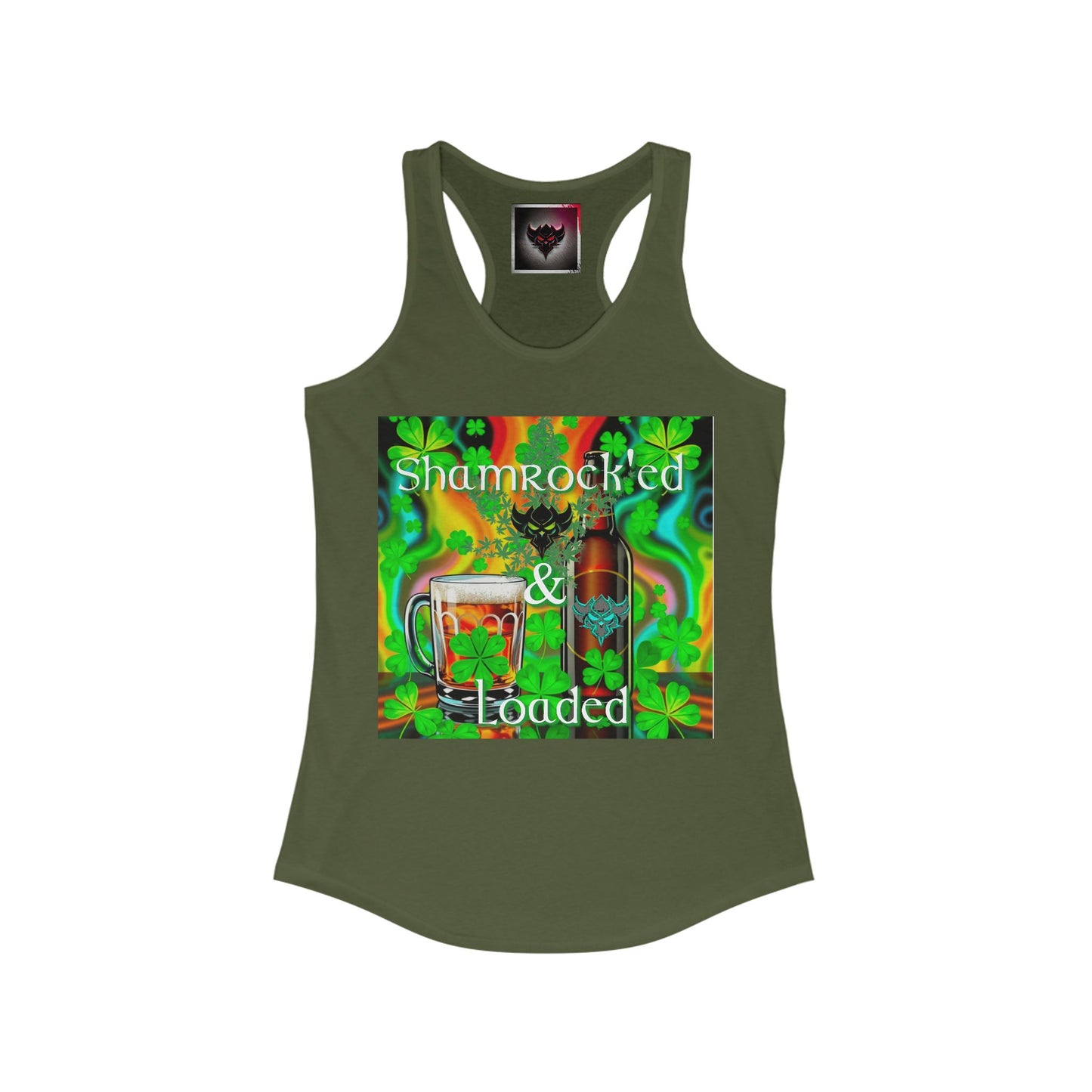 "Shamrocked & Loaded" Racerback Tank - Perfect for St. Patrick's Day Celebrations!