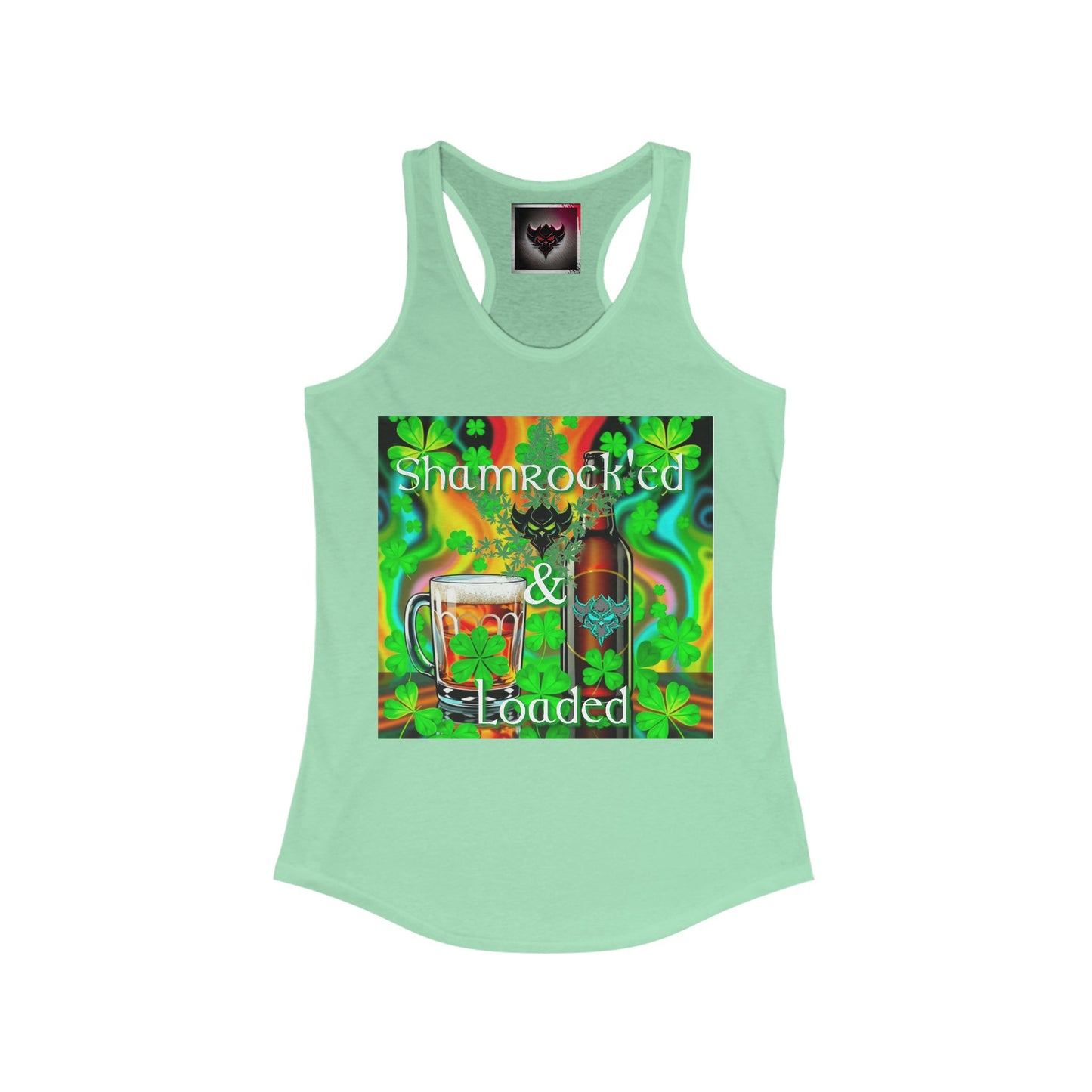 "Shamrocked & Loaded" Racerback Tank - Perfect for St. Patrick's Day Celebrations!