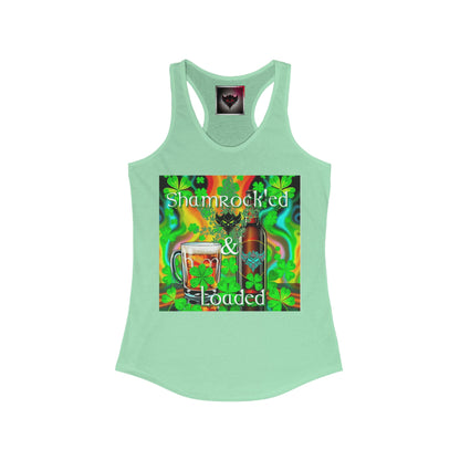 "Shamrocked & Loaded" Racerback Tank - Perfect for St. Patrick's Day Celebrations!