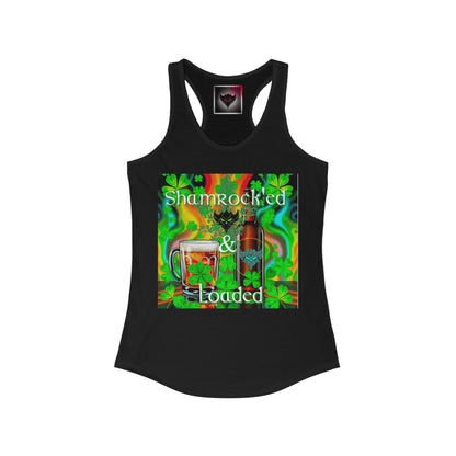 "Shamrocked & Loaded" Racerback Tank - Perfect for St. Patrick's Day Celebrations!