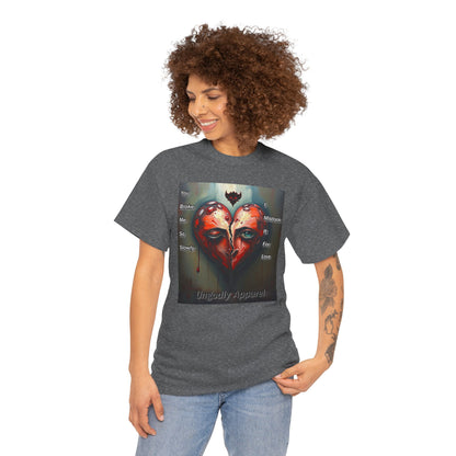 Emotional Heart Unisex Heavy Cotton Tee - 'You Broke Me So Slowly' Design