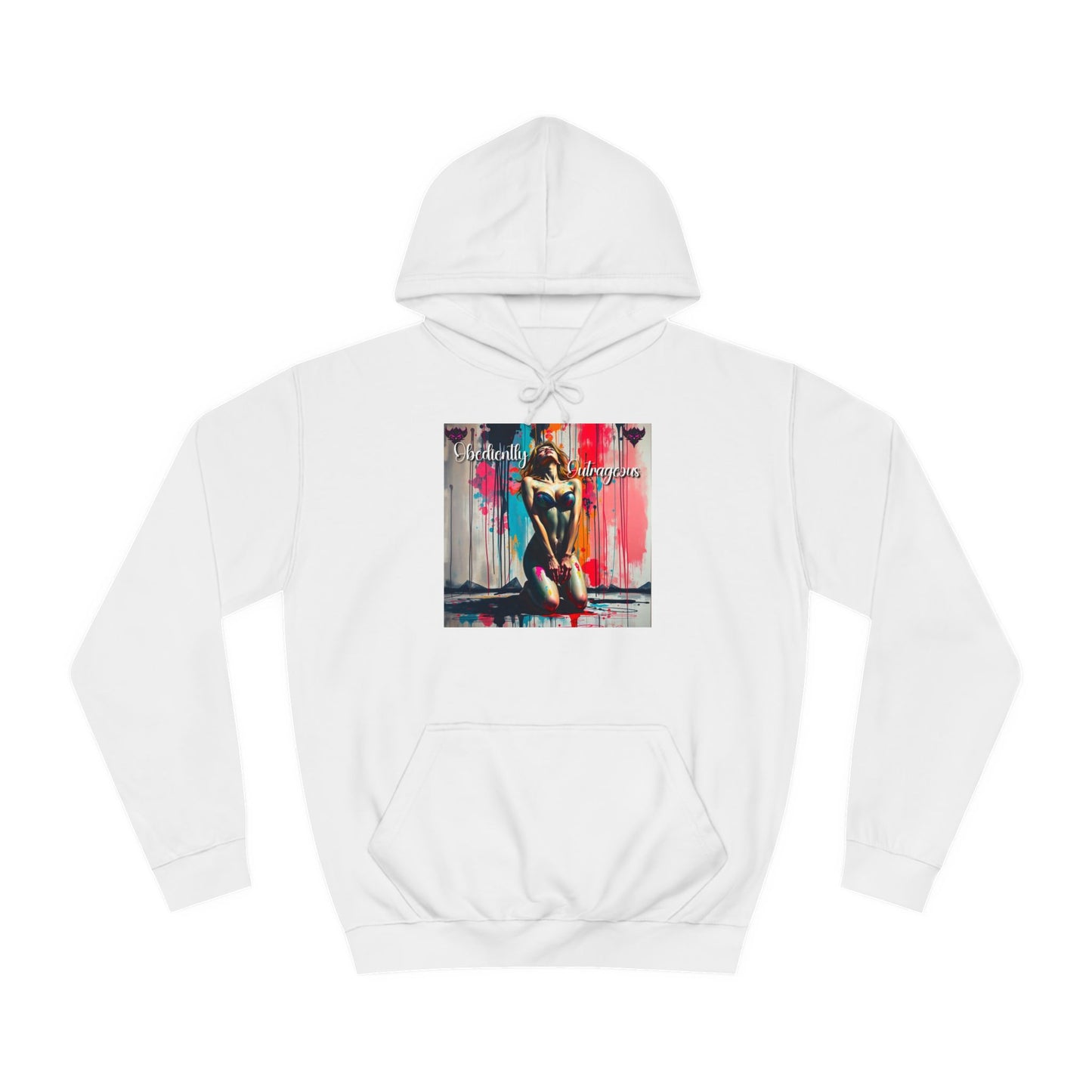 "Obediently Outrageous" Artistic Unisex College Hoodie - Unique Urban Design