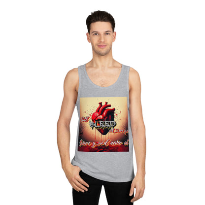 "I Bleed Where You Swore You'd Never Cut" Heartfelt Unisex Softstyle™ Tank Top - Inspirational Love Design