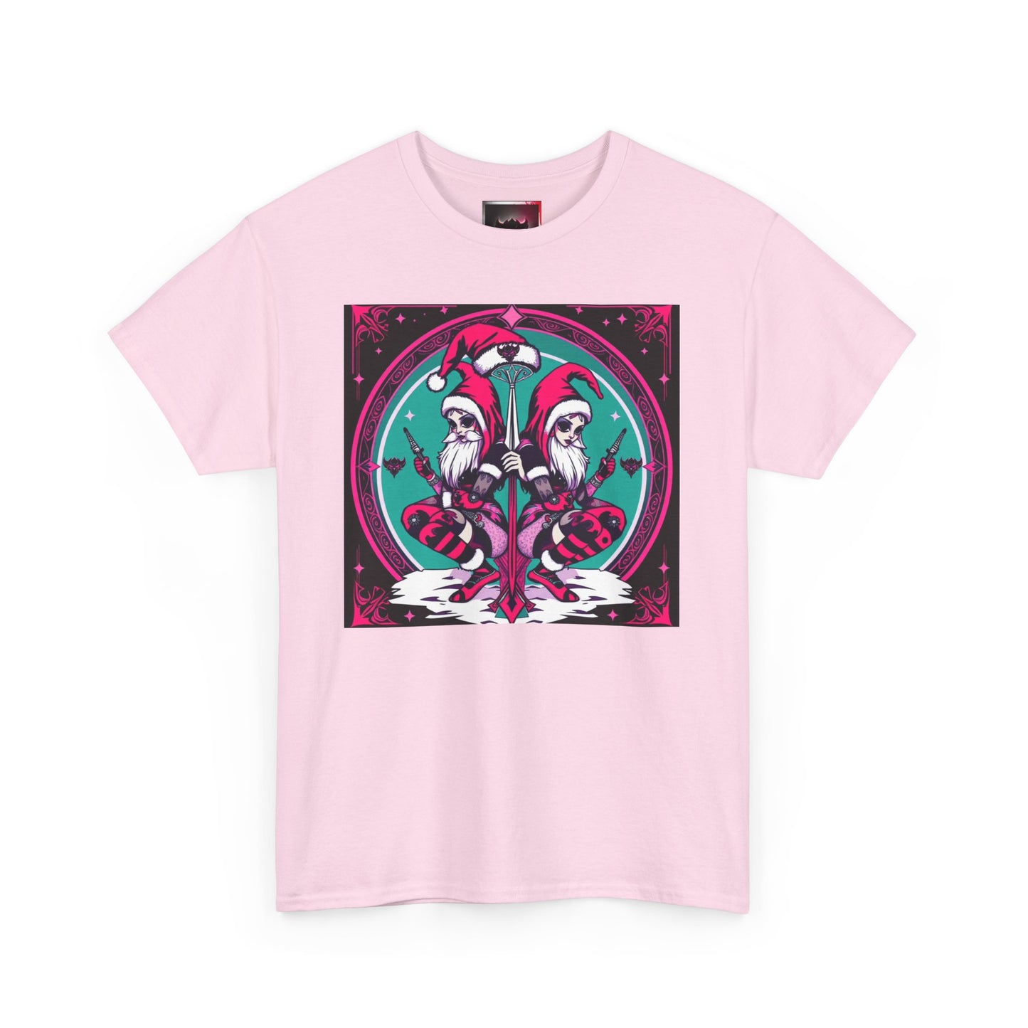 Colorful Holiday Elves Unisex Heavy Cotton Tee - Fun & Vibrant Design for Holidays