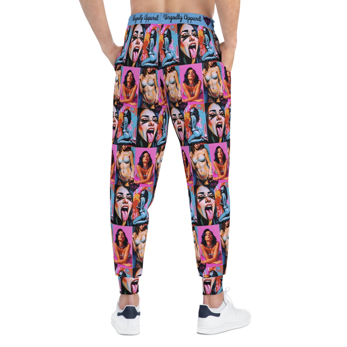 "Kink" Vibrant Artistic Athletic Joggers - Unique Design for Bold Expression