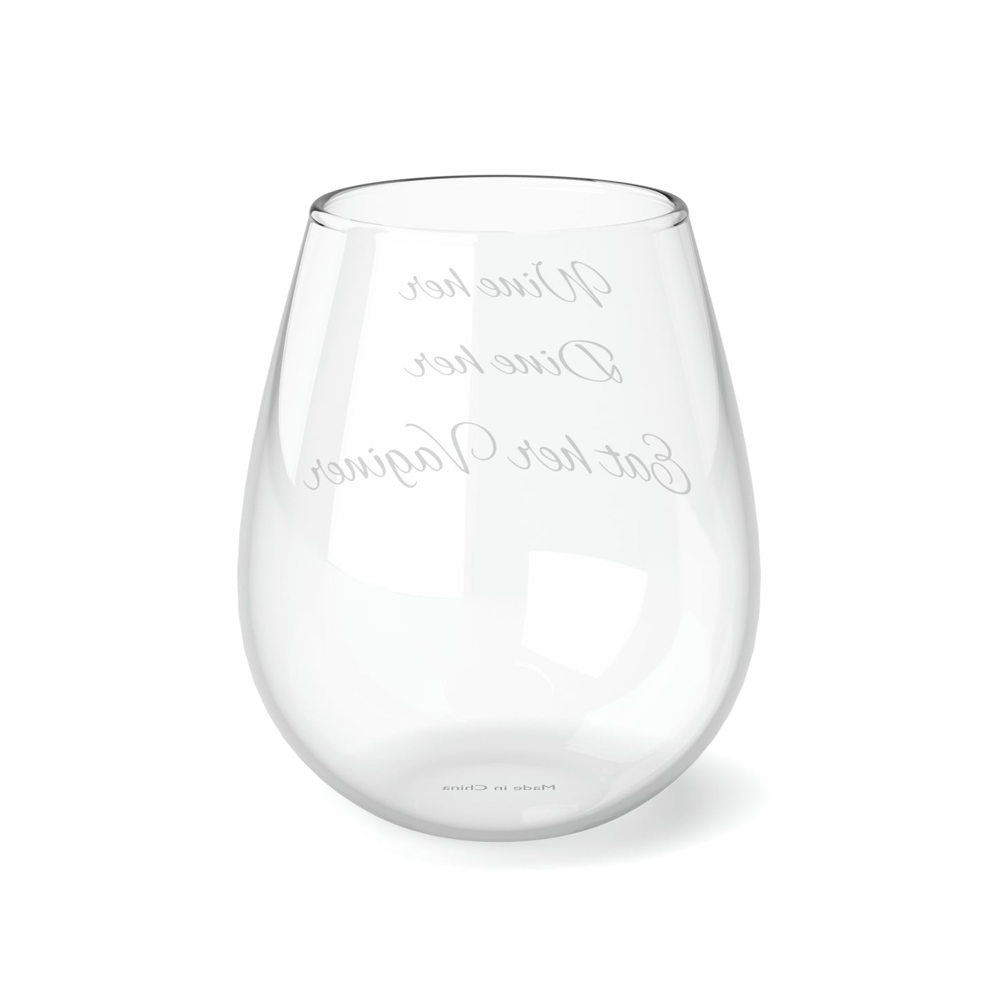 Wine Her. Dine Her. Eat Her Vaginer-Stemless Wine Glass, 11.75oz