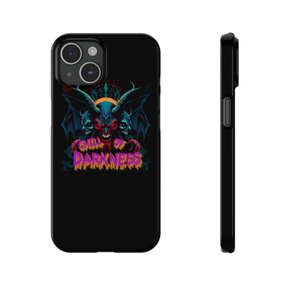 Chill of Darkness Slim Phone Case - Gothic Demon Design