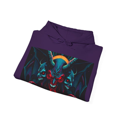 Chill of Darkness Hoodie - Unisex Heavy Blend™ Sweatshirt with Demon Design