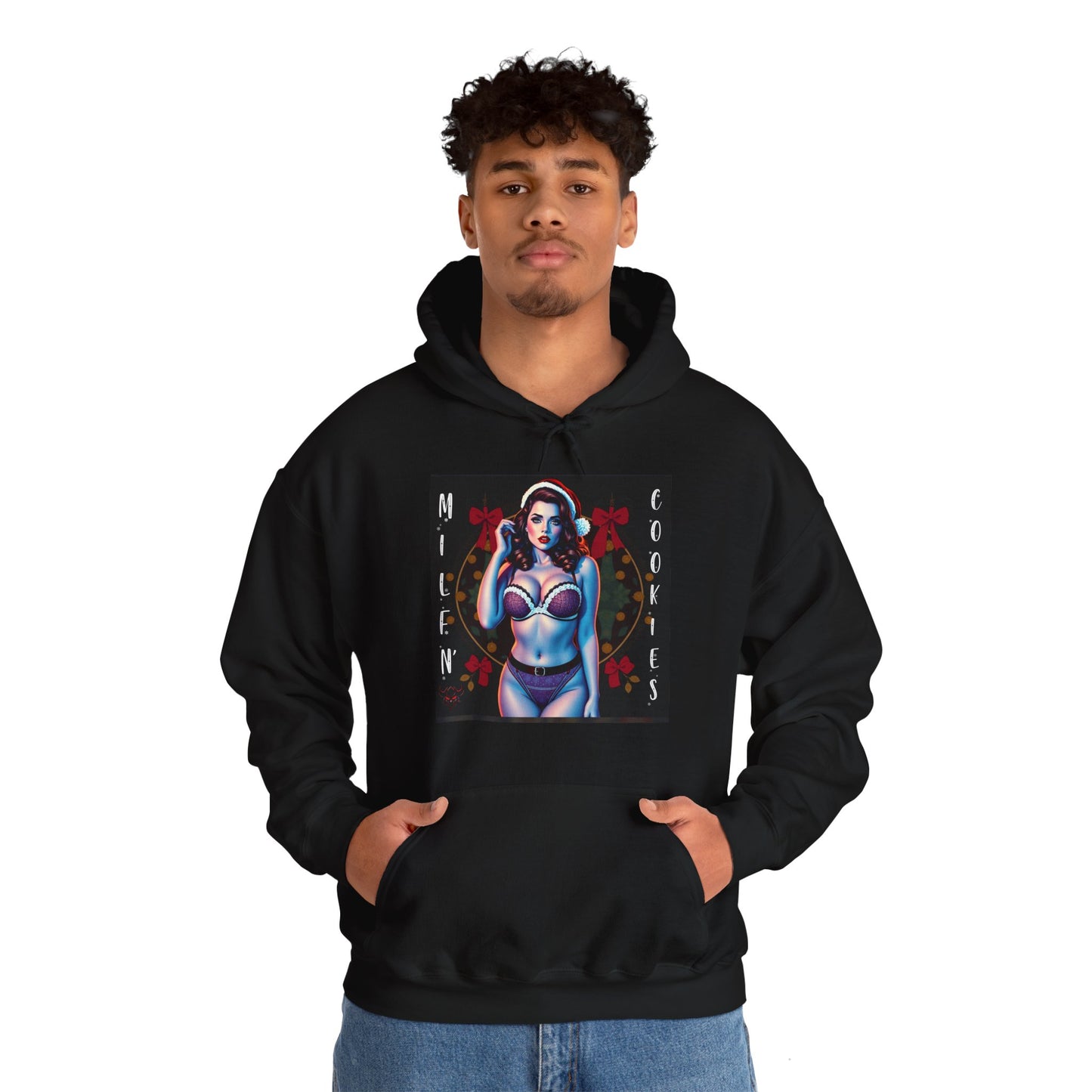 Milf N' Cookies Unisex Heavy Blend™ Hooded Sweatshirt - Cozy Graphic Hoodie for Cookie Lovers