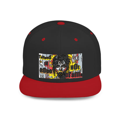"Tangled in Rope Not Drama" Urban Graphic Flat Bill Snapback Cap - Street Vibe & Bold Design
