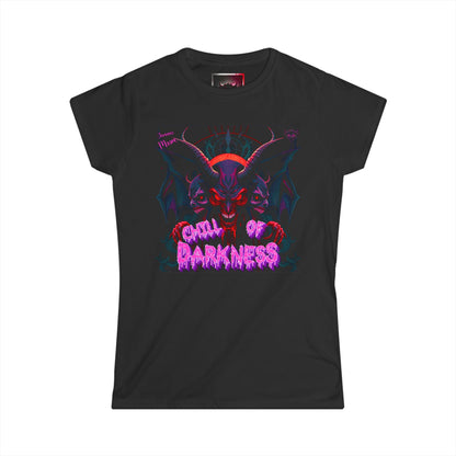 Gothic Graphic T-Shirt - "Chill of Darkness" Women's Softstyle Shirt